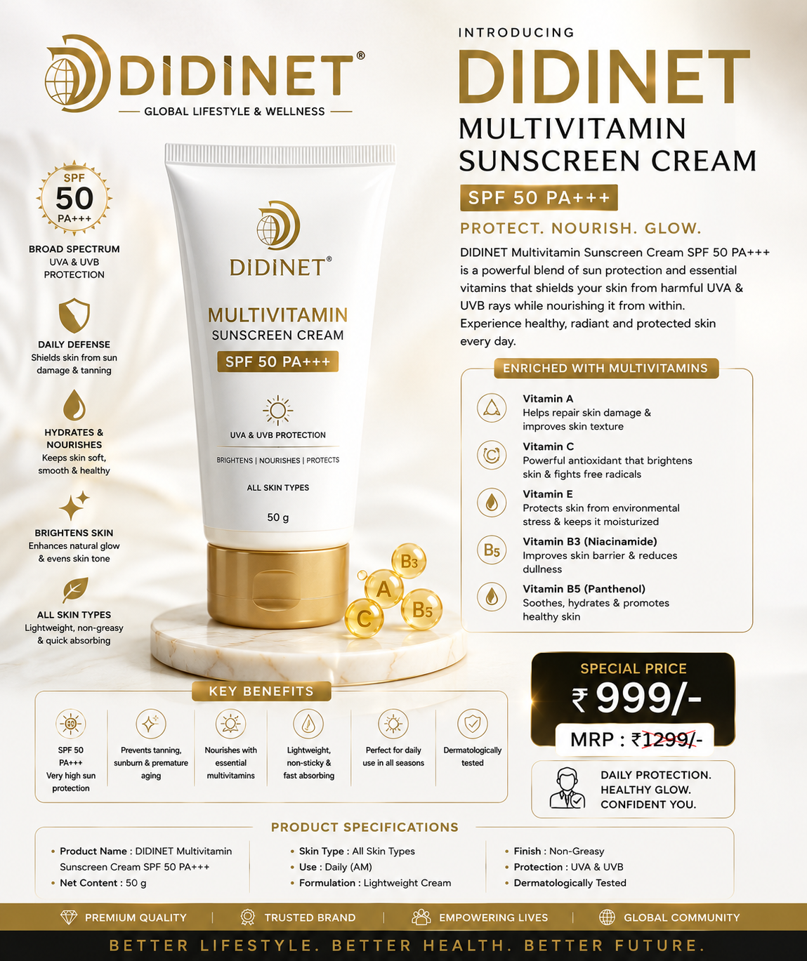 Multivitamin Sunscreen Cream