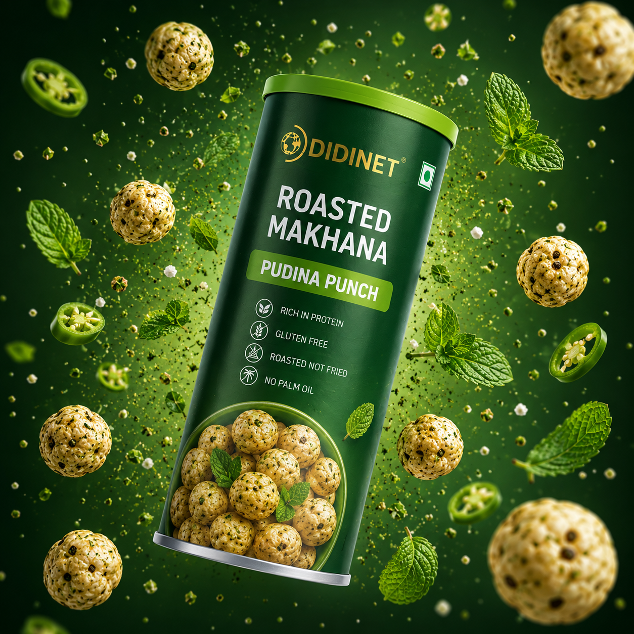 A. Pudina Punch Roasted Makhana (100g)